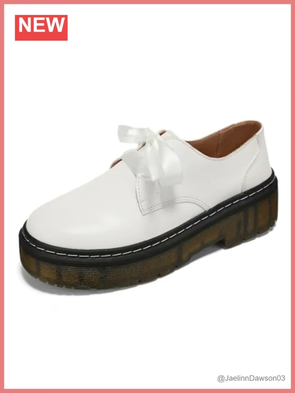 Lace-up Platform Chunky Loafers Lug Sole Oxford Shoes for Women Comfortable